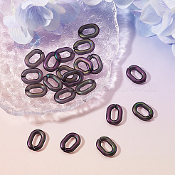 透明アクリルクイックリンクコネクター20個  アブカラー楕円リンク  ブラック  19x14mm&nbsp;OACR-TADJ0001-03A