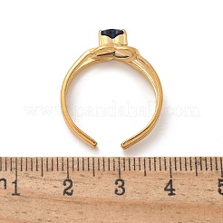 304 Stainless Steel Pave Cubic Zirconia Cuff Rings for Women&nbsp;RJEW-H246-02G-02