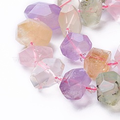 Natural Quartz & Peridot Beads Strands&nbsp;G-P434-12