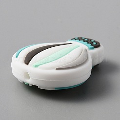シリコンビーズ  熱気球  ランダムにソートされた色  カラフル  28x22x9.5mm  穴：2mm&nbsp;LS-AJEW-WH0304-20B