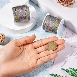 9層メタリックポリエステル刺繍フロス  カラフル  0.7mm  約37.18ヤード（34m）/ロール&nbsp;WCOR-TAC0001-01A