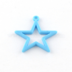 アクリルビーズ  混合図形  ライトスカイブルー  5.5~28x6~20x3~11mm  穴：1~5mm&nbsp;SACR-S756-04