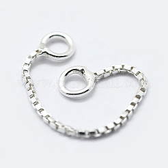 スターリングシルバーベネチアンチェーン925個  銀  30x0.65mm  穴：1mm&nbsp;STER-K171-10S