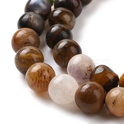 天然イエロータイガーアイビーズ連売り  グレードB  ラウンド  6mm  穴：1mm&nbsp;G-H238-6mm-1