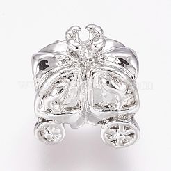 合金大きな穴ヨーロッパのビーズ  カボチャの車  プラチナ  13x12x9mm  穴：5mm&nbsp;LS-X-MPDL-P002-08