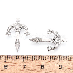 304ステンレスシャンデリア部品リンク  刀の形  変色しない  ステンレス鋼色  22x14.5x2.5mm  穴：1mm&nbsp;STAS-N114-57P