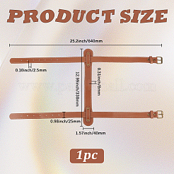 PUレザーヨガマットキャリーストラップ  合金バックル  キャメル  640x330x2.5~8mm&nbsp;AJEW-WH20816-170AB