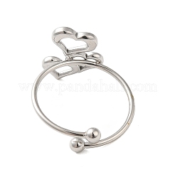 Non-Tarnish 304 Stainless Steel Open Cuff Ring&nbsp;RJEW-M167-03P