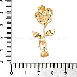 花柄真鍮エナメル折りたたみ留め具  ニッケルフリー  淡水パールと  18KGP本金メッキ  41.5mm&nbsp;LS-KK-S531-33G-B