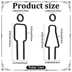 2Pcs Acrylic Restroom Public Signs&nbsp;AJEW-WH20816-151B-01