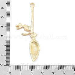 合金ペンダント  枝ぼうき  猫  チャーム  ライトゴールド  63x23.5x3.5mm  穴：2.5mm&nbsp;PALLOY-Q365-06LG