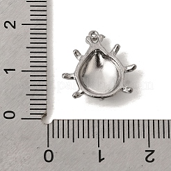 304ステンレスペンダント  てんとう虫のチャーム  ステンレス鋼色  15.5x15x4.5mm  穴：0.8mm&nbsp;STAS-K255-23P