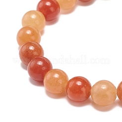 Natural Red Aventurine Beaded Stretch Bracelet&nbsp;BJEW-JB08879-06