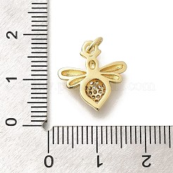 Brass Micro Pave Clear Cubic Zirconia Pendants&nbsp;KK-L225-024G