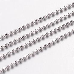 変色しにくいステンレスネックレスの作り方  ステンレススチールボールチェーン  ステンレス鋼色  23.6インチ（60cm）  1.5mm&nbsp;IFIN-R114-1.5mm