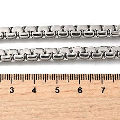 男性用ステンレススチールベネチアンチェーンネックレス201個  ステンレス鋼色  17.72インチ（45cm）  6mm&nbsp;STAS-V011-01B-P-1