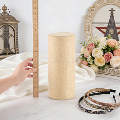 Wood Covered with Linen Headband Holder Organizer for Girls Women&nbsp;ODIS-WH0007-94