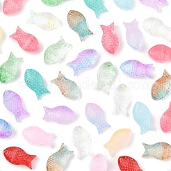 50Pcs Transparent Spray Painted Glass Beads&nbsp;GLAA-FS0002-06E