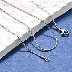 Tarnish Resistant Trendy Men's 304 Stainless Steel Snake Chain Necklaces&nbsp;NJEW-M065-A-01
