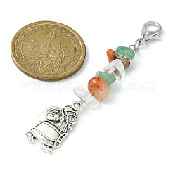 Synthetic & Natural Mixed Stone Chips Pendant Decorations&nbsp;HJEW-JM01134