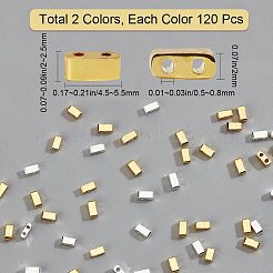 240Pcs 2 Colors Metallic Colours Glass Seed Beads&nbsp;SEED-CN0001-11
