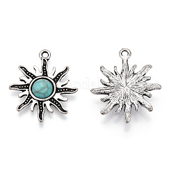 Synthetic Turquoise Pendants&nbsp;PALLOY-TAC0044-53AS