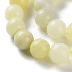 Natural New Jade Stone Round Bead Strands&nbsp;G-O039-16-8mm-01