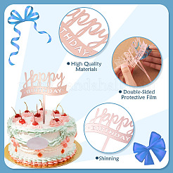 3Pcs 3 Styles Acrylic Cake Toppers&nbsp;FIND-TA0010-38A
