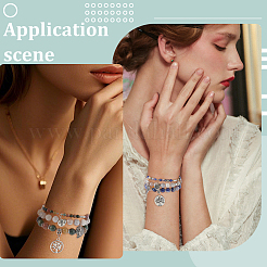 DIY Natural Gemstone Beads & Alloy Tree of Life Charms Bracelets Making Kits&nbsp;DIY-SC0030-81