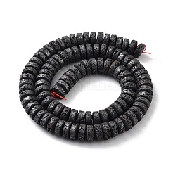 天然溶岩岩ビーズ連売り  艶消し  ヒシビーズ  ディスク  9x4mm  穴：1mm  約99個/連  15.91''（40.4センチメートル）&nbsp;G-H303-C09