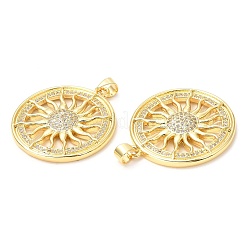 Rack Plating Brass Micro Pave Cubic Zirconia Pendants&nbsp;KK-A185-17G
