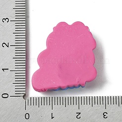 不透明樹脂デコデンカボション  ファッションの女の子  ショッキングピンク  26x25.5x7.5mm&nbsp;RESI-C045-01A