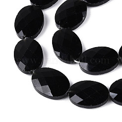 Natural Black Onyx(Dyed & Heated) Beads Strands&nbsp;G-S354-13x18-A01