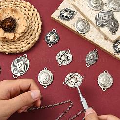 40pcs 5 Styles Tibetan Style Zinc Alloy Connector Charms&nbsp;FIND-CJ0004-75