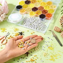 DIY 24 Styles ABS & Acrylic Beads Jewelry Making Finding Kit&nbsp;DIY-TAC0031-02