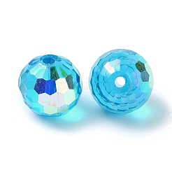 AB Color Plated Glass Beads&nbsp;EGLA-P059-02B-AB25