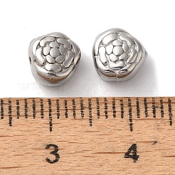 変色しない304ステンレススチールビーズ  花  ステンレス鋼色  7x4mm  穴：1mm&nbsp;STAS-I305-158P