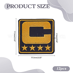 Computerized Embroidery Cloth Iron on/Sew on Patches&nbsp;PATC-WH0006-91C