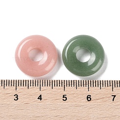 合成夜光石/蓄光石ペンダント  暗闇で光るフラットラウンドチャーム  ミックスカラー  18x5mm  穴：5.8mm&nbsp;G-Z054-01B