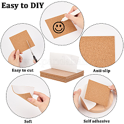 Self-adhesive Cork Coaster&nbsp;LS-AJEW-WH20042-14A