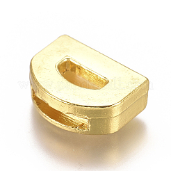 合金スライドチャーム  文字d  12.5x9x4mm  穴：1.5x8mm&nbsp;PALLOY-WH0069-02D-G