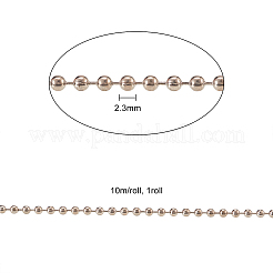 真鍮製ボールチェーン  長持ちメッキ  ハンダ付け  スプールで  プラチナ  2.3mm  約10m /ロール  1roll&nbsp;CHC-CJ0001-16C-01