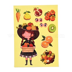 6Pcs Thanksgiving Day Cartoon Paper Self-Adhesive Picture Stickers&nbsp;STIC-C010-30