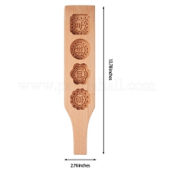 Flat Round & Square & Flower Wooden Press Mooncake Molds&nbsp;BAKE-SZ0001-02