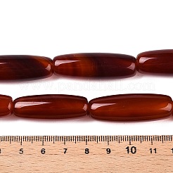 天然瑪瑙染めビーズ連売り  ライス  サドルブラウン  39.5~41x11~15mm  穴：3mm  約10個/連  15.35~16''（39~40センチメートル）&nbsp;G-T138-230F