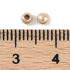 Ccbプラスチックラウンドビーズ  ゴールド  3x2.5mm  穴：1.2mm&nbsp;ALUM-U001-07A-01