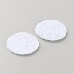 フェルト生地のマット  ニードルフェルトパッド  フラットラウンド  ホワイト  25x1mm  約1000個/セット&nbsp;AJEW-WH20022-72C-01