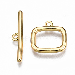 真鍮製マンテル  ニッケルフリー  長方形  18KGP本金メッキ  長さ20mm  バー：22x4.5x2mm  穴：1.4mm  丸カン：5x1ミリ  内径：3mm  矩形：14x14x2mm  穴：1.2mm&nbsp;X-KK-T063-100G-NF