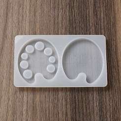 DIY製図板クリップシリコンモールド  レジン型  パレット  76x125x7mm  内径：56x65mm&nbsp;LS-DIY-G086-04D