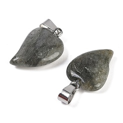 Natural Labradorite Heart Pendants&nbsp;G-H073-03P-08